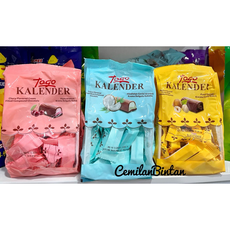 

READY STOCK CemilanBintan ( Togo kalender coklat Cream dolgulu 180gr)