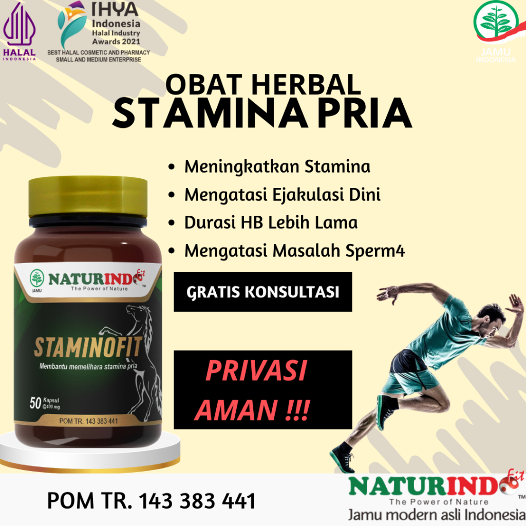 Staminofit Obat Kuat Stamina Pria Tahan Lama Ejakulasi Dini Meningkatkan stamina Herbal Naturindo