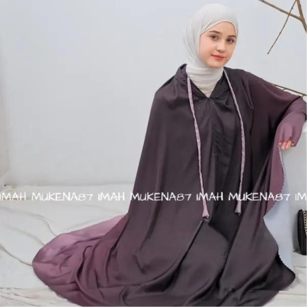 Mukena Dewasa 2in1 Armany Silk Gradasi Lasercut Mukenah Terbaru Aleta