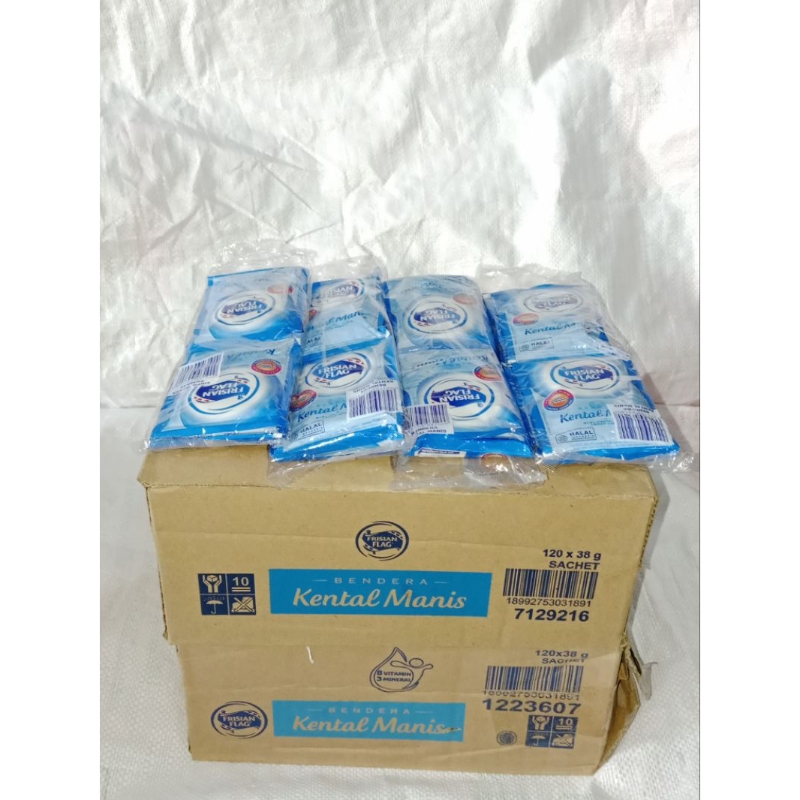 

Susu kental manis sachet frisian flag rencengan