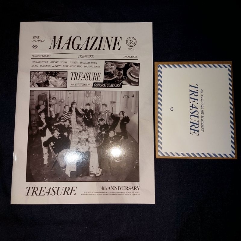 

[Ready Stock] Sticker book + pop-up tag video card Treasure 4th Anniversary Magazine