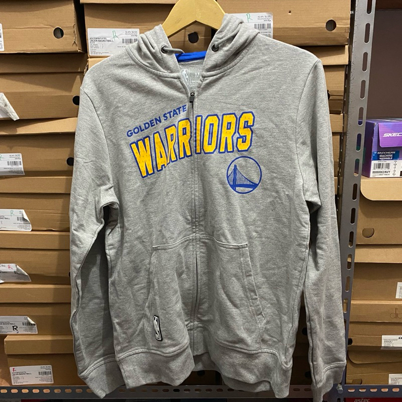 Jacket NBA Warriors Grey Zipper Hoodie Men