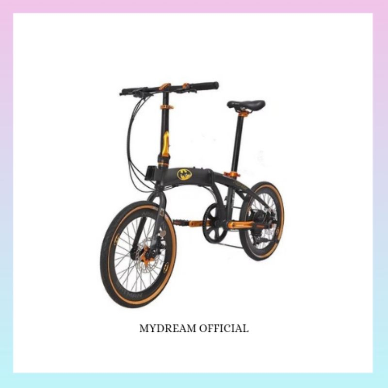 SEPEDA LIPAT 16 INCH PACIFIC NORIS BATMAN ALLOY 8 SPEED REM CAKRAM, SEPEDA READY SIAP KIRIM - TERMUR