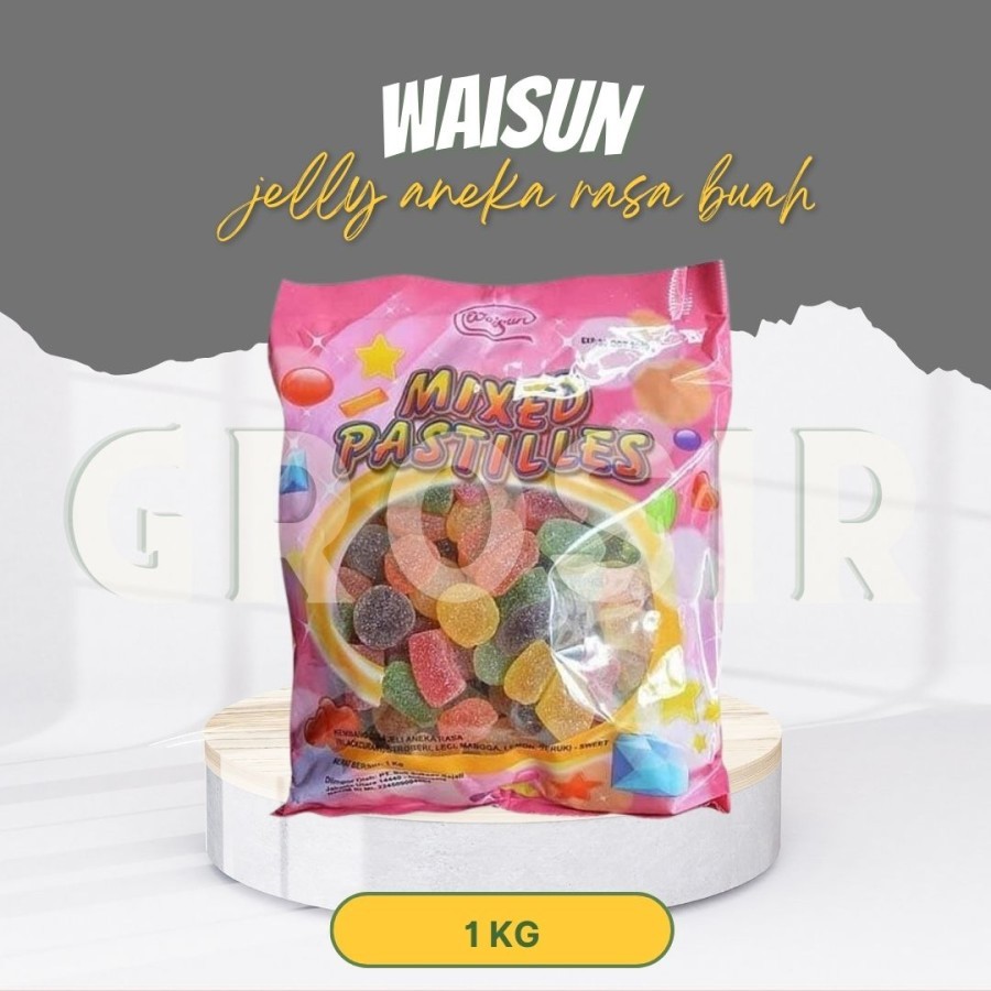 

Makanan Cemilan Permen Jelly / Permen Aneka Rasa / Waisun Mixed Pastilles / 1kg