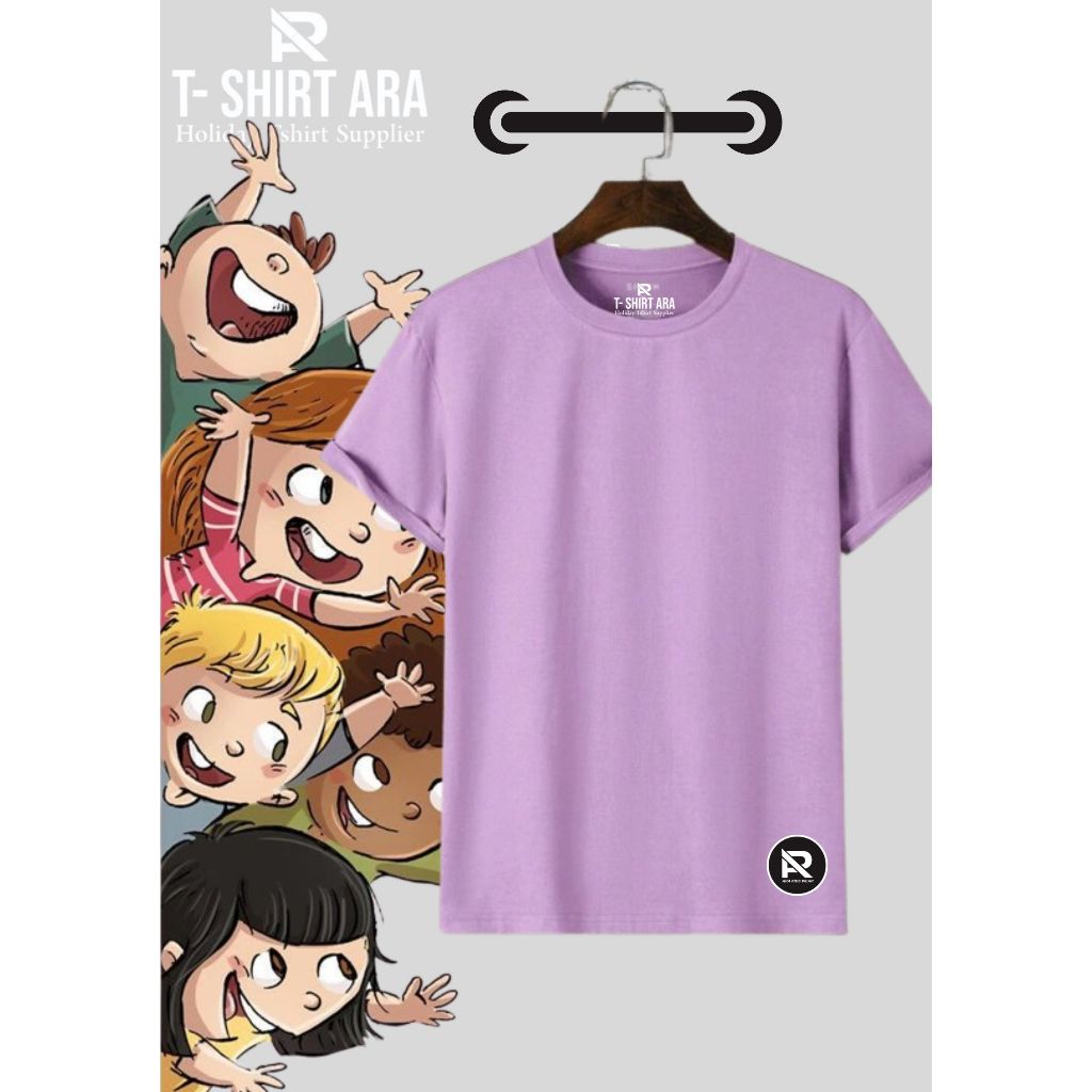 Kaos Polos Anak Catton 30s Premium Ungu