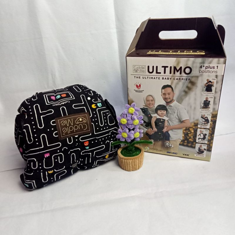 Gendongan Bayi CUDDLE ME Hipseat Ultimo Carrier Pacman Black Gendongan Hadap Depan