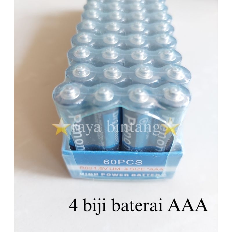 4 biji Baterai AAA 1,5V Batrai A3 battery