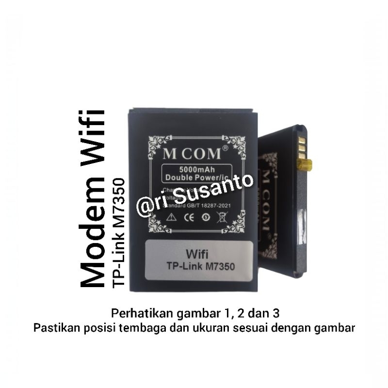 Baterai MCOM for Modem TPLINK TP-LINK M7350 Mifi Double Power 5000mAh batere batre batrai battery