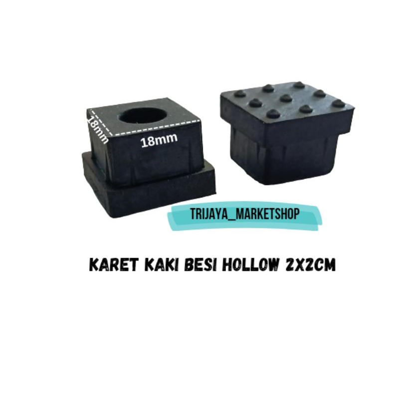 karet hollow 2x2 cm alas kaki besi hollow 2x2