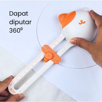 

JANGKA 360 derajat potong Lingkaran Bulat Sempurna CIRCLE CUTTER | pelubang kertas premium