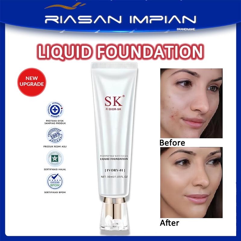 Concealer Foundation Cair Tahan Air Foundation Cair Concealer Alami Matte/Lightening Matte Liquid Fo