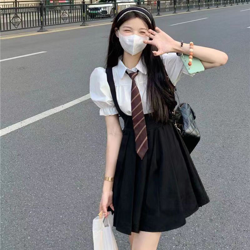 dress  Harajuku style remaja dress mini Korean