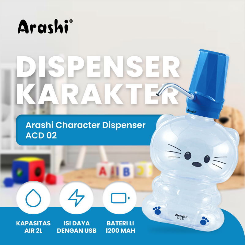 Arashi ACD 02 Mini Dispenser Karakter Portable / Galon Air Kecil 2L