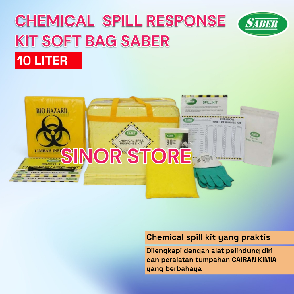 Saber CHEMICAL Spill Response KIT 10L Soft BAG