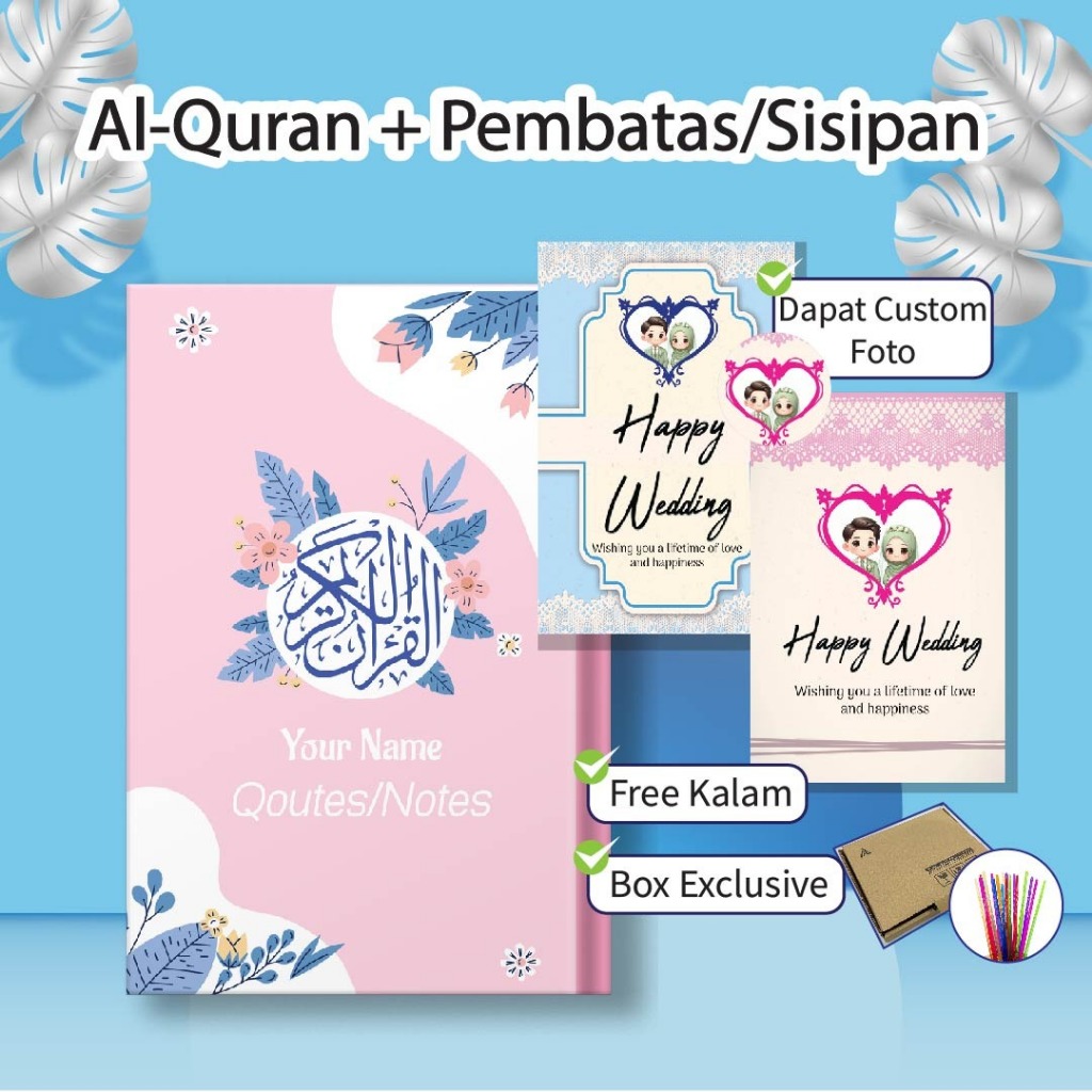 [ AL-Qur'an ] - Quran A5/A6 Custom Nama Hardcover Bisa Tulis Nama di Cover / Al Quran Non terjemah T
