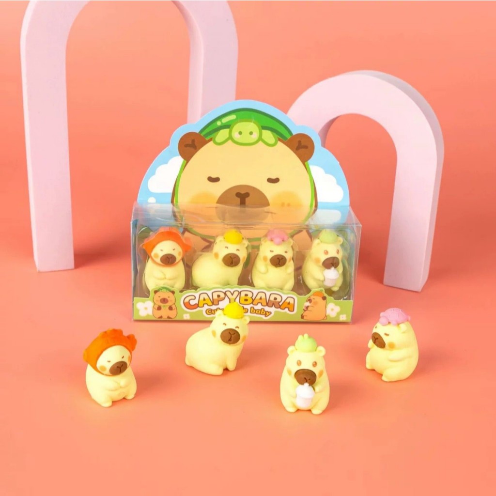 

PENGHAPUS MINIATUR CAPPYBARA CAPYBARA KAPIBARA 1 SET ISI 4 PCS ER-1469 ERASER HAPUSAN KARET SETIP