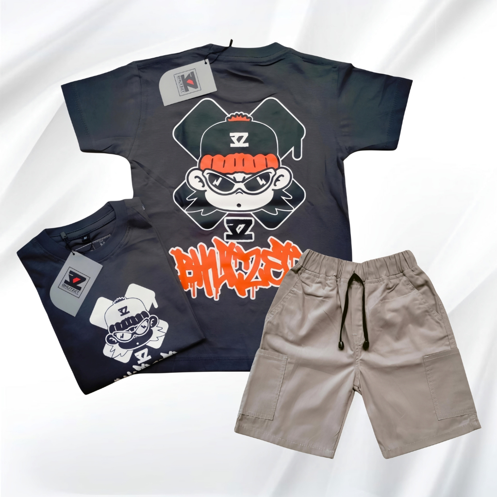 NRA Kaos Anak Setelan Distro/Chino / Setelan Baju Anak Laki Laki / Baju Anak Laki Laki