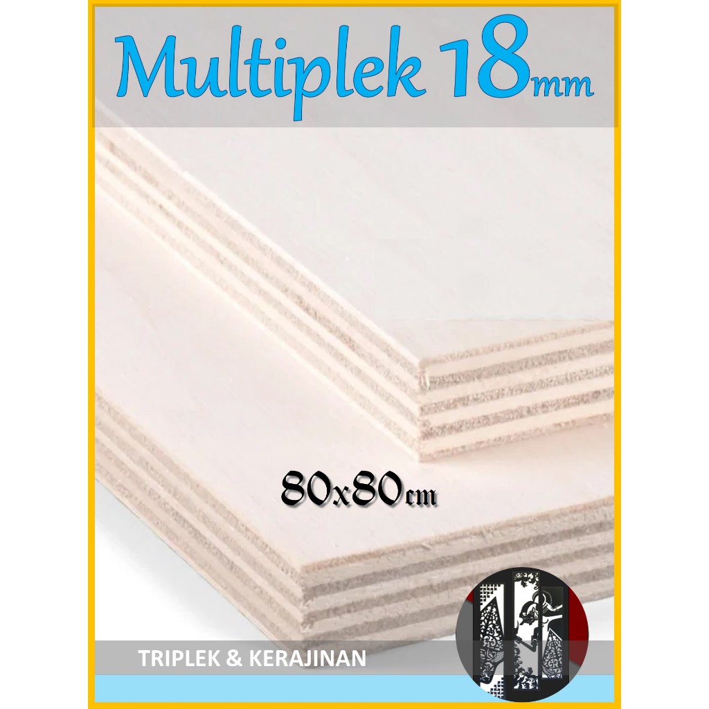 Triplek 18mm 80x80 cm Multiplek MDF Melamin Blokmin Blokboard 18 mm 80x80cm | 80 x 80 cm