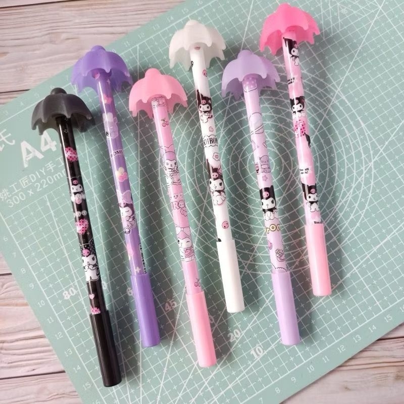 

￼Pulpen Gel Sanrio Model Payung/Pen Gel Anak Anak Lucu Unik Kuromi Melody Hello Kitty Pochacco Cinnamoroll Pompompurin