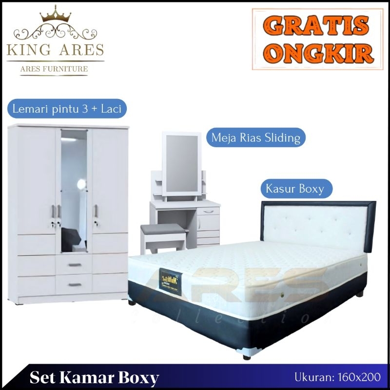 Kamar Set/Set Kamar Seserahan Springbed Lemari dan Meja Rias/1 set kamar Termurah Cirebon