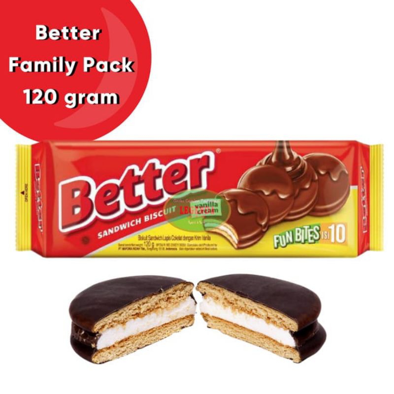 

BETTER BISCUIT COKLAT FAMILY PACK 120gr