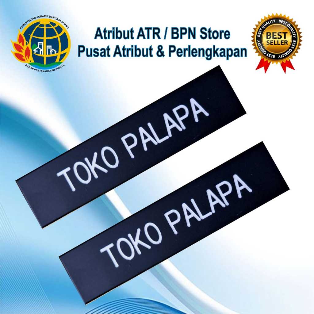 

Nametag Gravo Hitam List Putih Proses Cepat