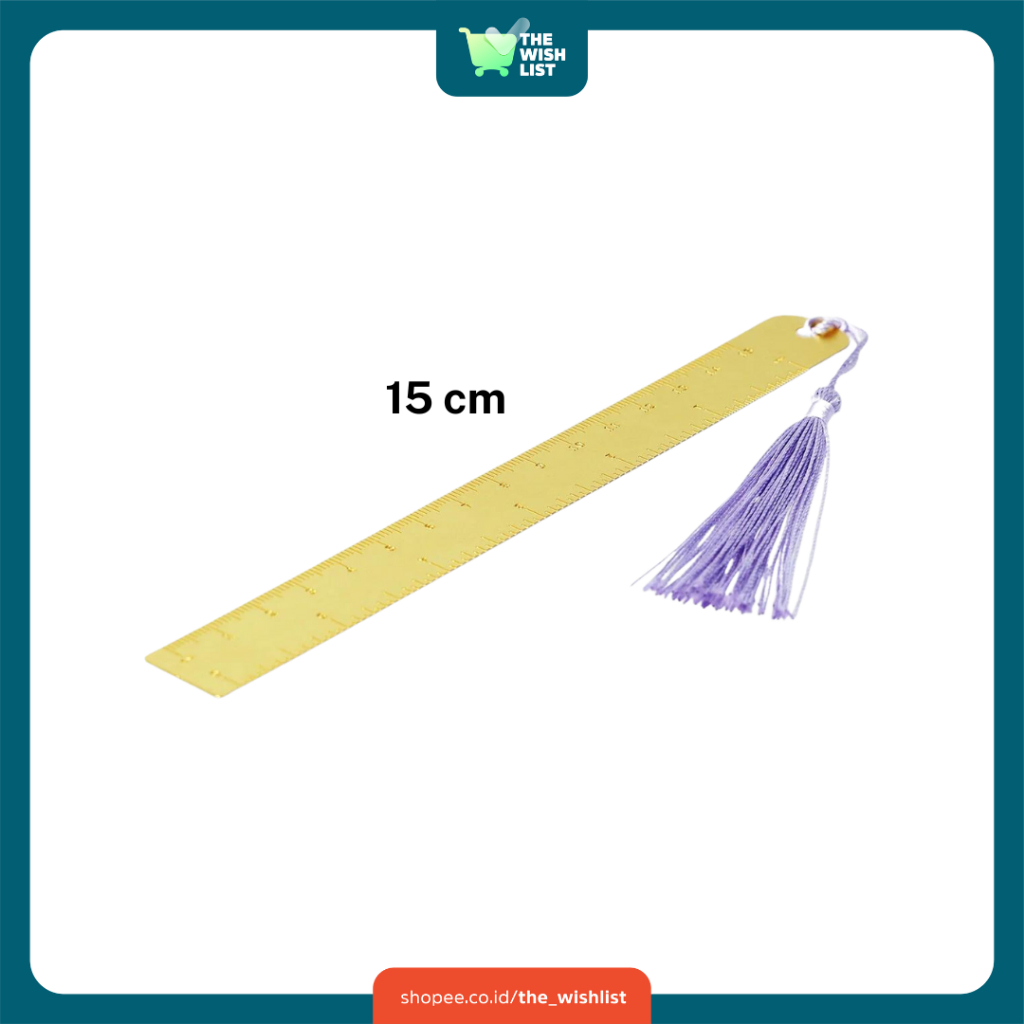 

Penggaris Ruler 15cm Metalic Gold With Tassel Gantungan
