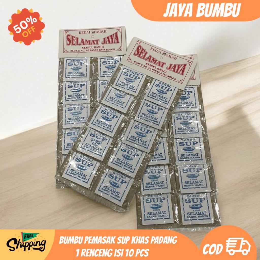 

JAYABUMBU - Bumbu Pemasak Sup Khas Padang 1 Renceng Isi 10 Harga Grosir