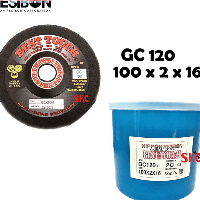 KI3 NIPPON RESIBON Best Touch Batu Gerinda Gosok Amplas Kaca GC12 4 Inch