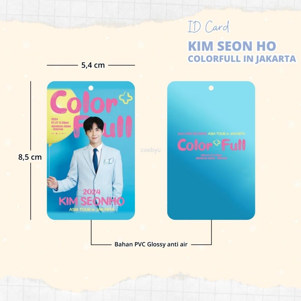 

READY STOCK ID Card Kim SeonHo Color Full in Jakarta Fanmeeting 2024 JKT kim seon ho Fanmeet Fan Meeting Tali Gantungan HP PC ID Card Cahol Card Holder