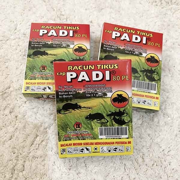 Racun Tikus Cap PADI - 10Sachet -1BOX