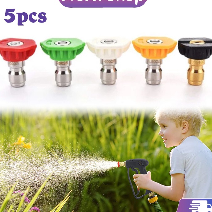 Grosir 5Pcs Nozzle Spray Gun Nozzle Tip Spray Quick Washer Spray Nozzle Nozzle Spray Tinggi 14