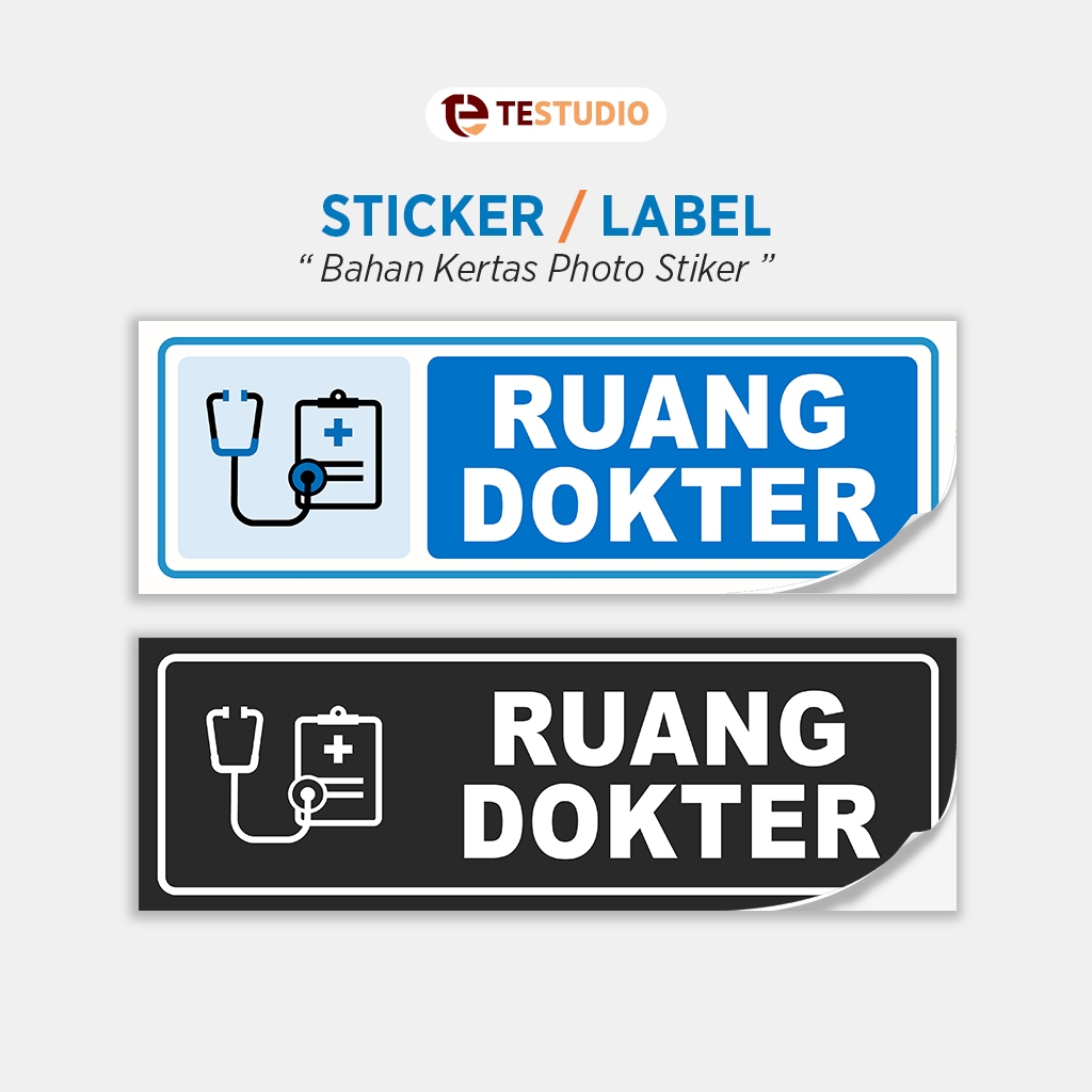 

Stiker Ruang Dokter Tanda Petunjuk Medis Label Sign Sticker dengan Bahan Photo Paper Waterproof Cocok untuk Penanda Ruangan di Klinik atau Rumah Sakit