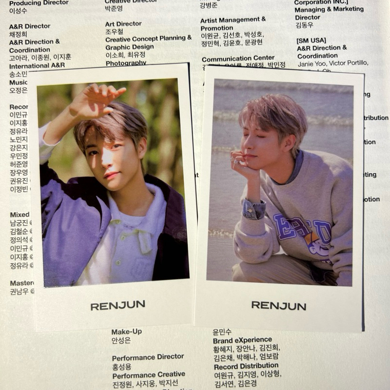 [BOOKED] photocard official Renjun NCT U MD polaroid from home resonance