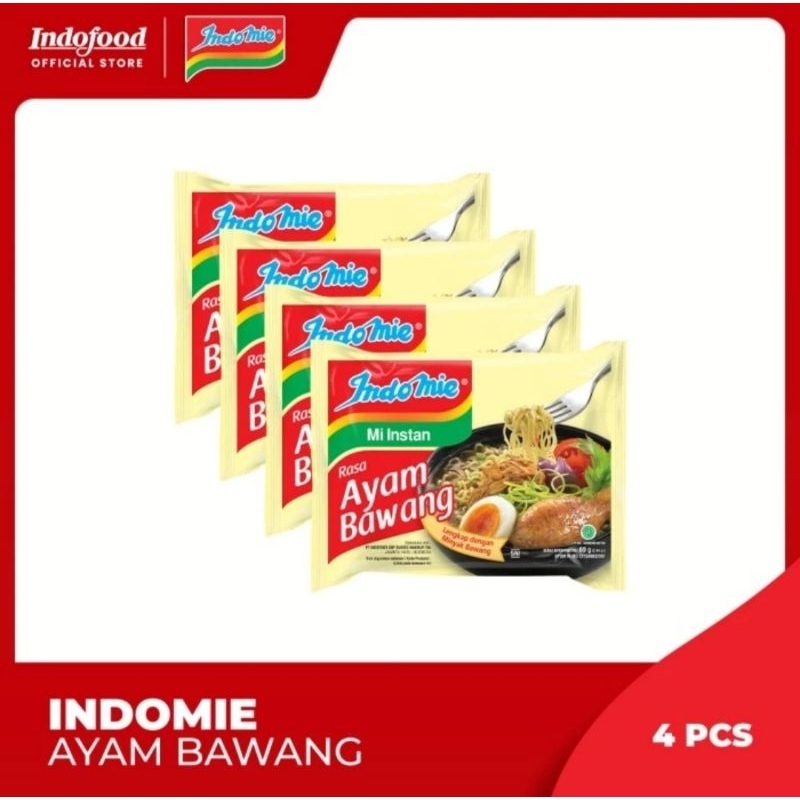 

Indomie Mi Instan Rasa Ayam Bawang 69 gr x 4pcs
