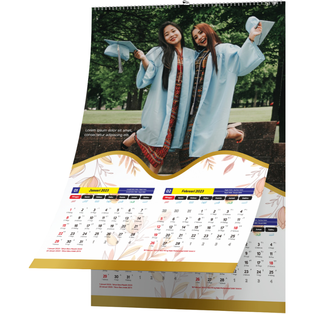 

Kalender DInding 2026 Custom - Kalender Dinding Finishing Klem Seng 1 Lembar Isi 4 Bulan