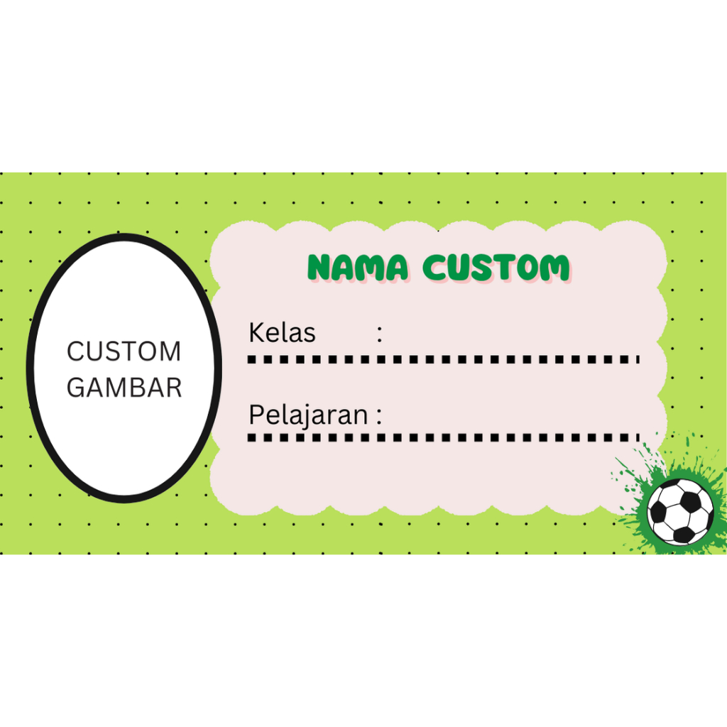 

54 PCS Stiker Mapel Buku Sekolah Custom Design