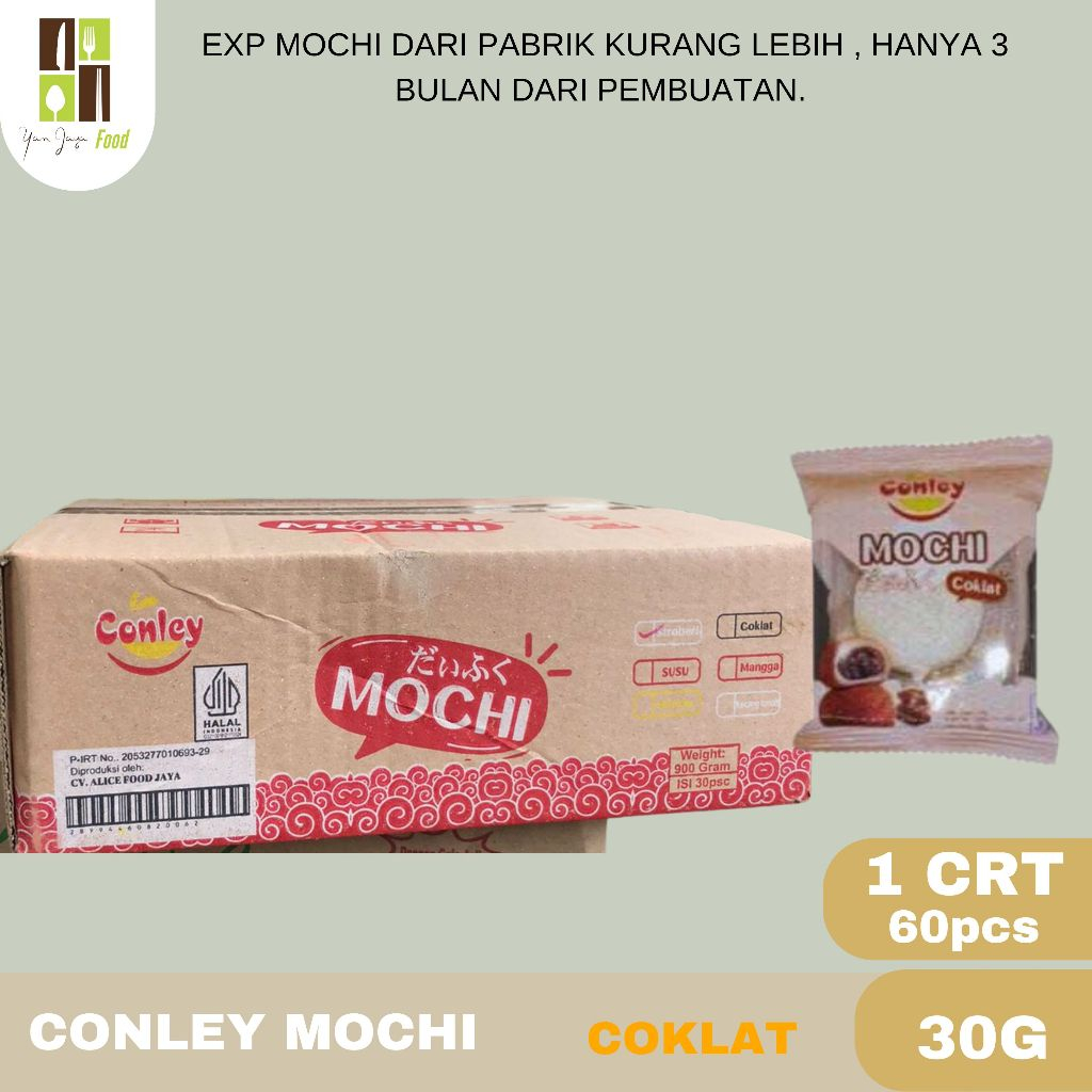 

Mochi Conley/ Mochi Jepang/ Mochi Viral / Kue Moci / Lembut / Rasa Matcha / Cokelat / Stroberi / Mangga / Kacang /susu 30g 1CRT 60pcs