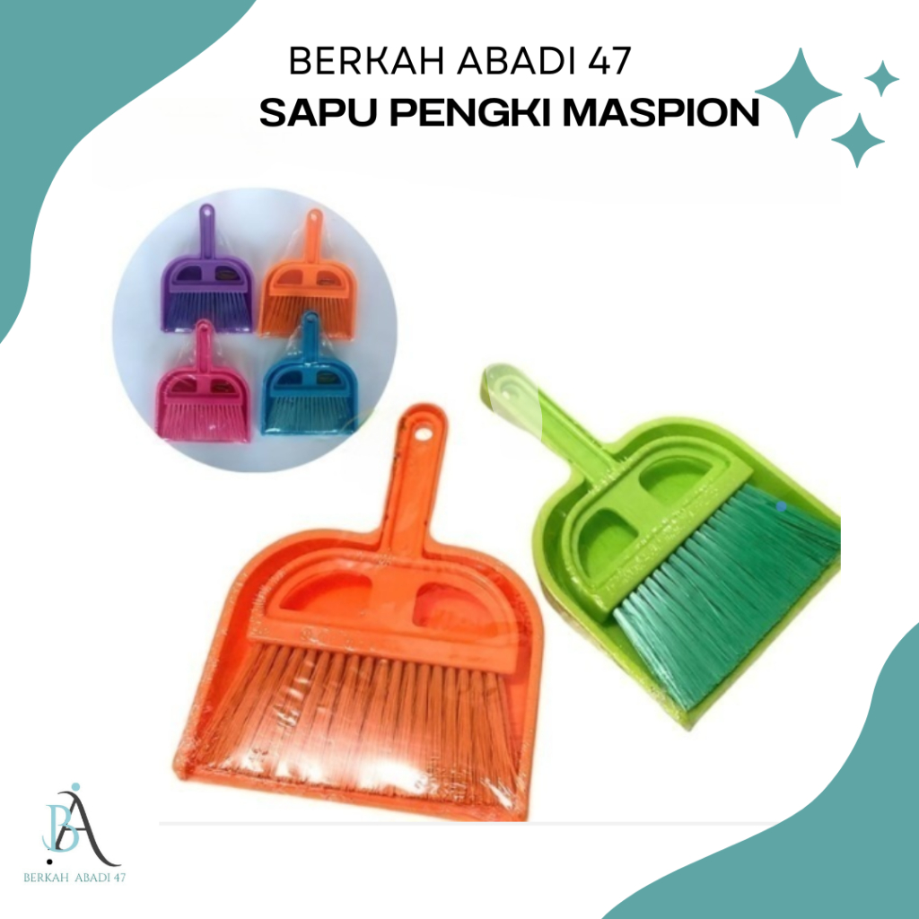 Sapu Pengki Set Mini Maspion/ Sikat Debu Kecil Set Maspion/ Sapu Mobil 1 Set/ Sapu Kecil + Pengki/ S