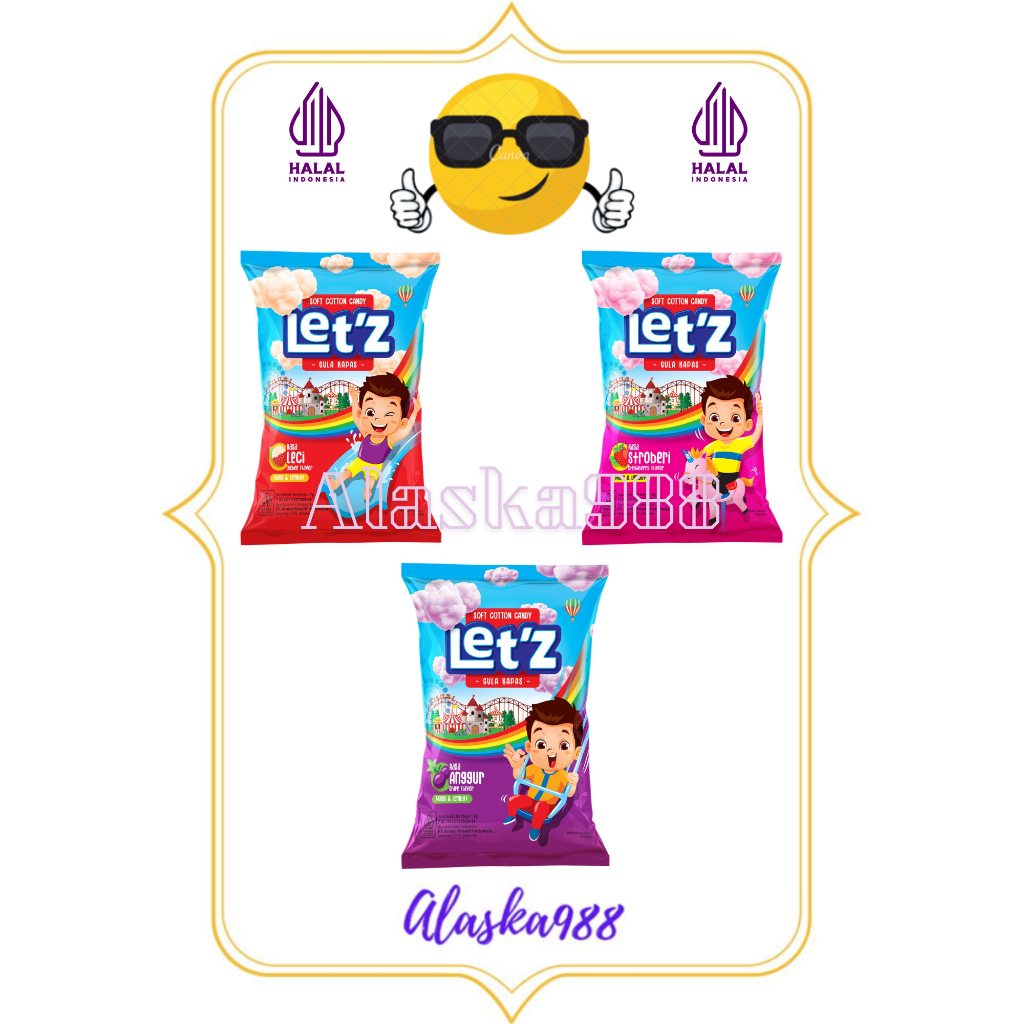 

Let'Z Soft Cotton Candy Paket Combo 3 Pcs (Anggur,Lychee,Strawberry)