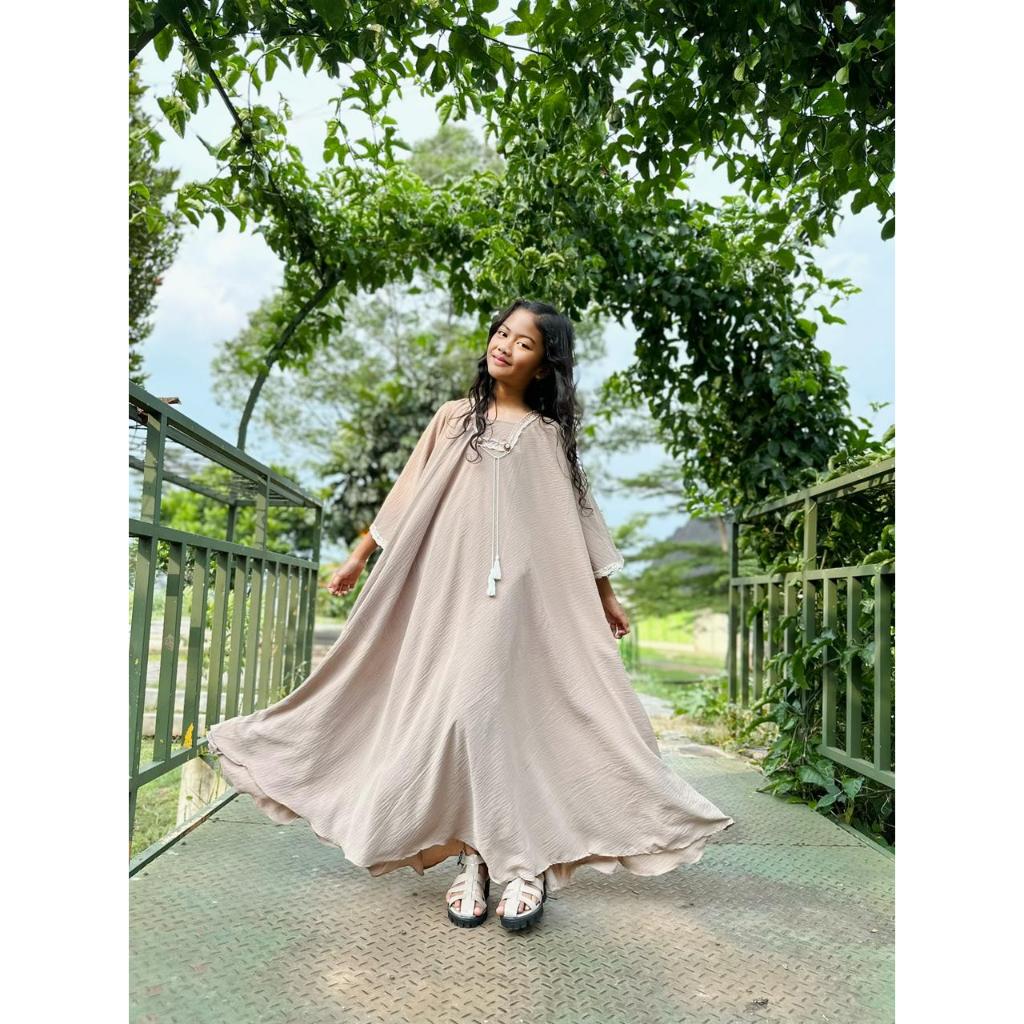 Sandra kaftan kids cey airflow premium dres anak perempuan termurah baju trendy modern bisa couple i