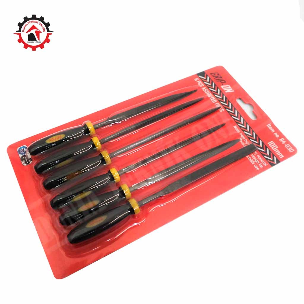 Kikir Set 6Pcs 4" GRIP ON Assorted Needle 4 inch Kikir Besi INGCO