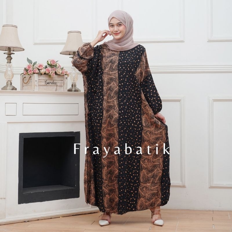 GAMIS KAFTAN RAYON SUPER ORI JUMBO HOME DRESS PREMIUM TERBARU KAFTAN LEBARAN BAJU KONDANGAN ABAYA AR