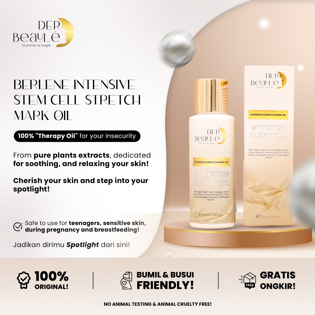 Therapy Oil Derbeaule Stretch Mark Stem Cell | Der Beaule Intensive Stretch Mark Oil with Apple Stem