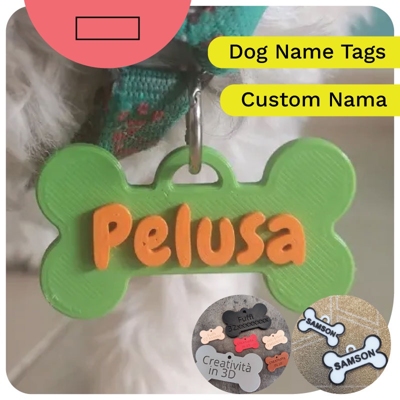 Kalung Custom Dog Tag Name | Custom Nama Hewan Anjing Peliharaan