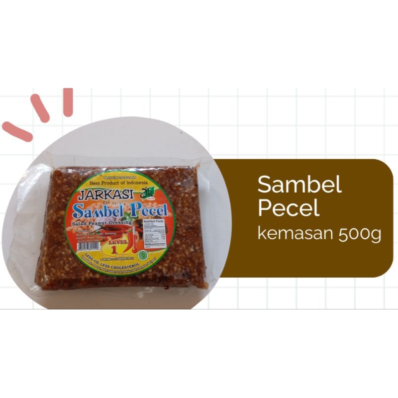 

Sambel Pecel Vacum Jarkasi 500g varian level 1-3