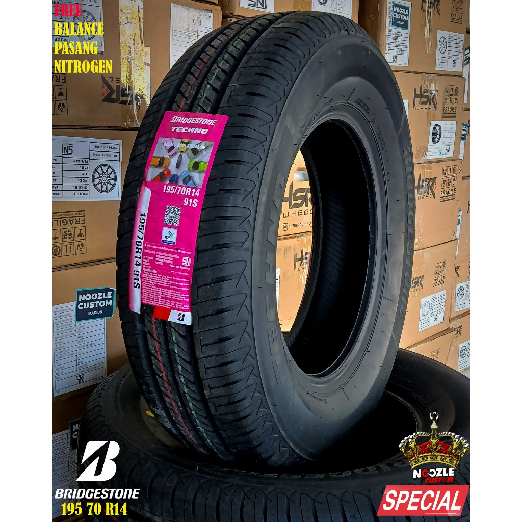 Ban Mobil Ukuran 195 70 R14 Ban Luar Phanter Kijang Ring 14 Merek Bridgestone 195 Techno