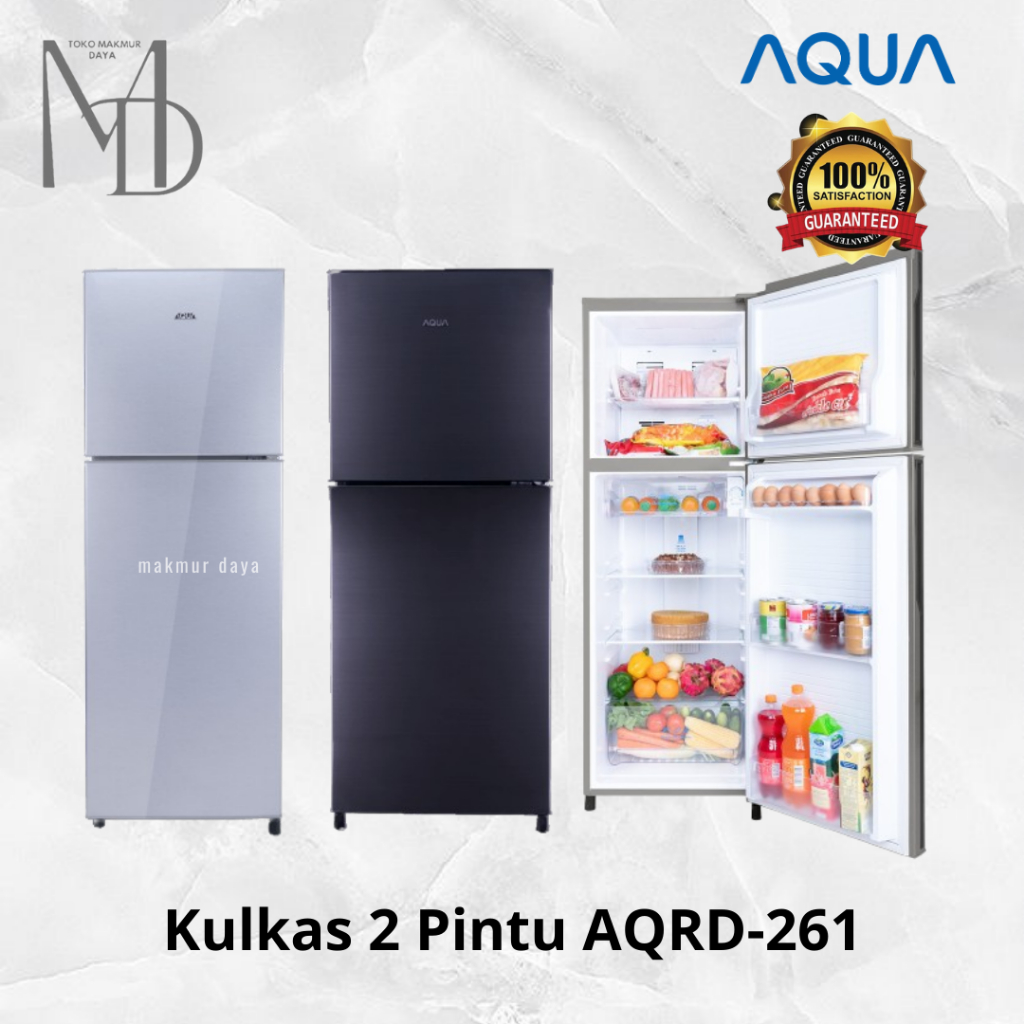 Kulkas Aqua 2 Pintu AQRD261 / AQRD 261 Lemari ES AQRD-261 Original AQR-D261