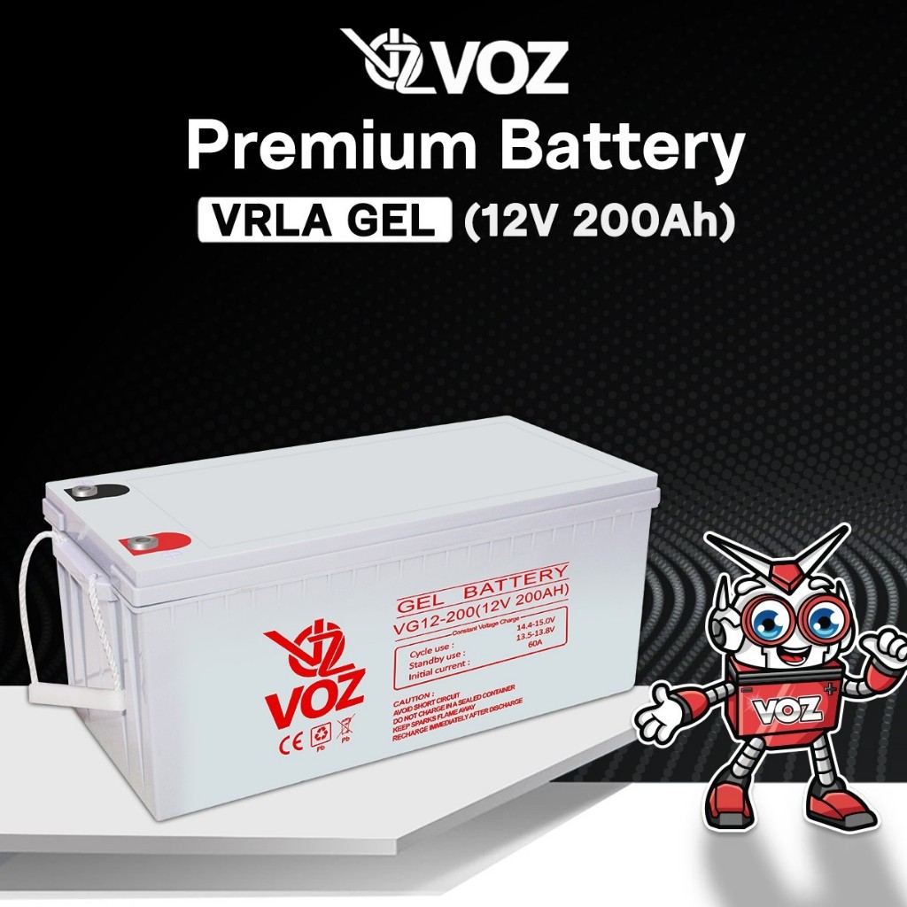 VOZ GEL 12V 200AH |  Aki VRLA /Aki kering/Aki Panelsurya/Aki Gel