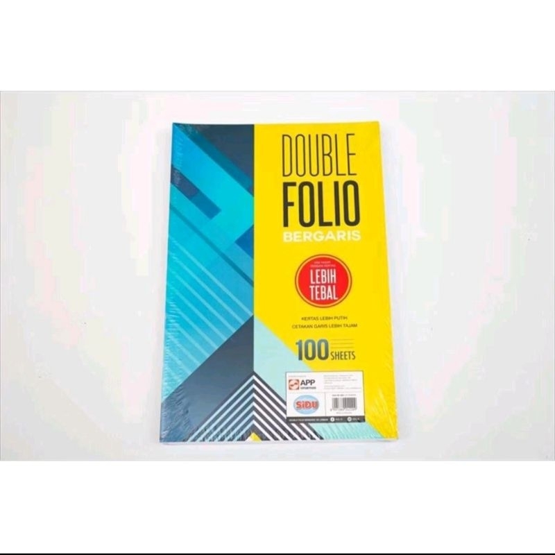 

Kertas / Double Folio bergaris Sidu 100 Sheets SINAR SIDU